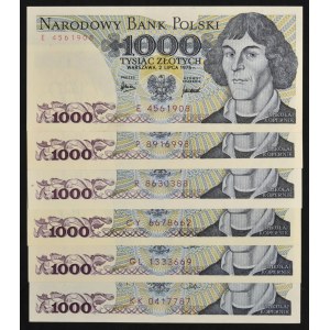 Zestaw, 1.000 złotych 1975-82 (6 szt.)