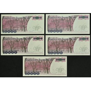 Set, 10.000 or 1988 (5 pièces) - y compris les séries à une lettre