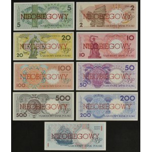 Komplet Miasta Polski z nadrukiem NIEOBIEGOWY (9szt.) - różne serie