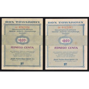 Pewex, 1 cent 1960 - Al i Dl (2 szt.) - różne odmiany