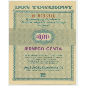 Pewex, 1 cent 1960 - Bl - bez klauzuli -