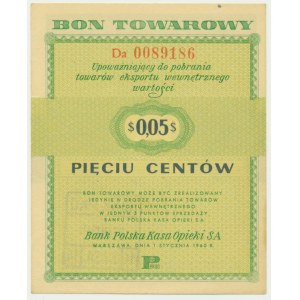 Pewex, 5 centów 1960 - Da - z klauzulą -