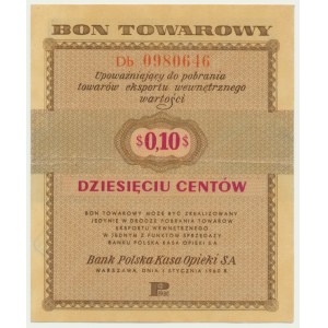 Pewex, 10 centów 1960 - Db - z klauzulą -