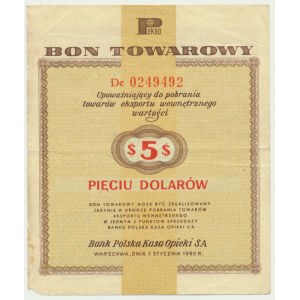 Pewex, 5 dolarów 1960 - De - z klauzulą -