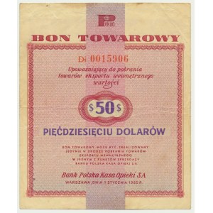 Pewex, 50 dolarów 1960 - Di - z klauzulą - RZADKOŚĆ