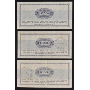 Pewex, 50 cents 1969 (3 pièces) - ensemble de variétés