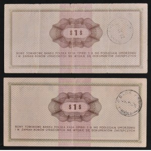 Pewex, 1 dolar 1969 - FD i GD (2 szt.)