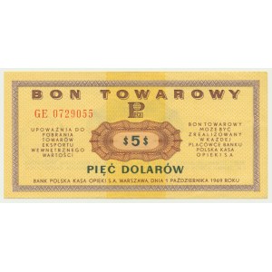 Pewex, 5 dolarów 1969 - GE -