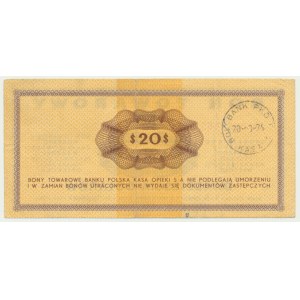 Pewex, 20 dolarów 1969 - Eh - rzadszy wariant
