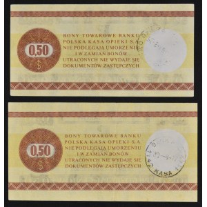 Pewex, 50 centów 1979 - HC (2 szt.) - mały i duży