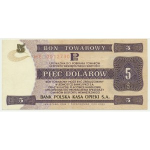 Pewex, 5 dolarów 1979 - HE -