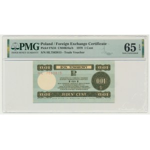 Pewex, 1 cent 1979 - HL - LARGE - PMG 65 EPQ