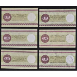 Pewex, 5 cents 1979 - HA (6 pièces) - petit et grand