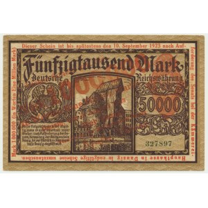 Danzig, 1 million Mark 1923 - red overprint -
