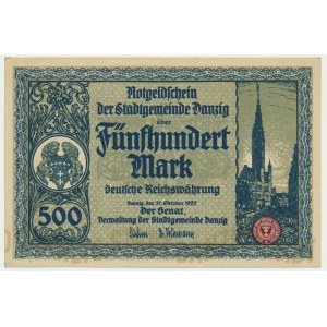 Danzig, 500 Mark 1922