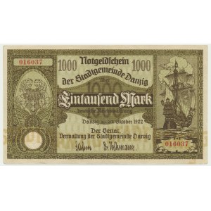 Danzig, 1.000 Mark 1922