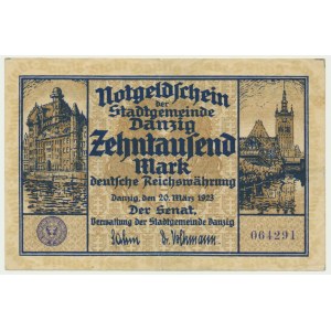 Danzig, 10.000 Mark 1923 - RARE