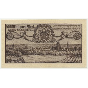 Danzig, 500 million Mark 1923 - gray purple print -