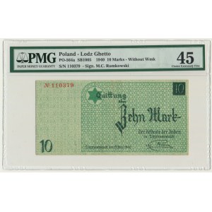 10 marques 1940 - num. 1 sans filigrane - PMG 45
