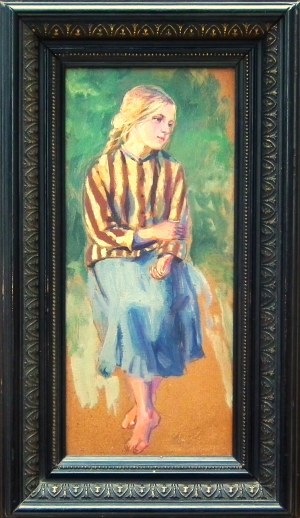 Jacek Malczewski(1854 Radm-1929 Kraków),Studium portretowe dziewczynki,1920