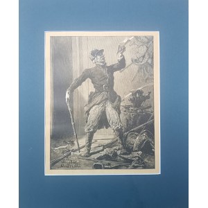 Elwiro Andriolli (1836 - 1893) 'na ganek Protazy wchodzi ..... z cyklu Pan Tadeusz