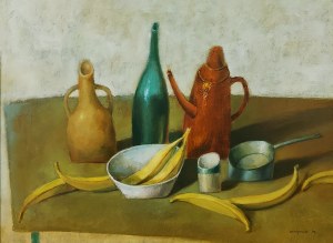 Gennadiy Tishchenko, Martwa natura z zieloną butelką, 2007