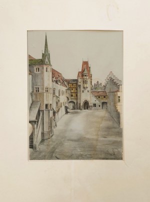 Albrecht Dürer (1471-1528), Dziedziniec Rezydencji Cesarskiej w Innsbrucku