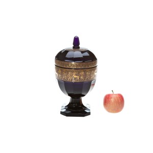 JAR WITH A LID | Moser, Karlovy Vary, Carlsbad (Czech / Bohemian 2nd half of the 20th century)