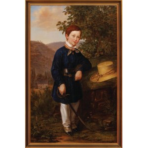 portrait of a boy with a saber, ca. 1840