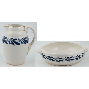 ZESTAW TOALETOWY: dzban i misa, Saksonia, Drezno, Villeroy & Boch, przed 1909