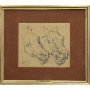Stanislaw BATOWSKI-KACZOR (1866-1946), Heads of horses - a study