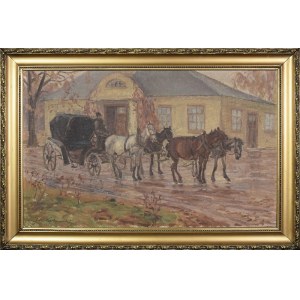 Jan Erazm KOTOWSKI (1885-1960), Przed dworem