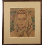 Henryk UZIEMBŁO (1879-1949), Portret córki artysty w chuście