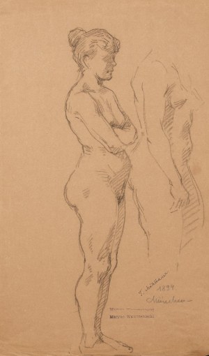 Marian WAWRZENIECKI (1863-1943), Akty - szkic, 1894
