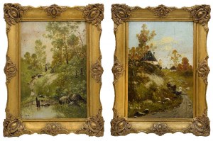 Karol HEIMROTH (1860-1930), Para pejzaży, 1896