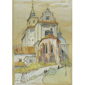 Irena NOWAKOWSKA-ACEDAŃSKA (1906-1983), Widok na kościół św. Anny w Warszawie, 1955