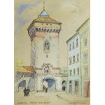 Irena NOWAKOWSKA-ACEDAŃSKA (1906-1983), Widok na Bramę Floriańską w Krakowie, 1959