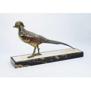 Jean-Baptiste HUGUES (1849-1930), Faisan - sculpture de chambre art déco
