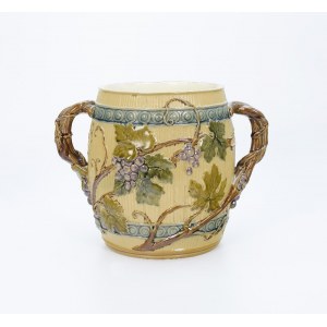 VILLEROY & BOCH, Zakład w METTLACH (zał. 1809, Naczynie - beczułka na wino, z dekoracją winoroślą