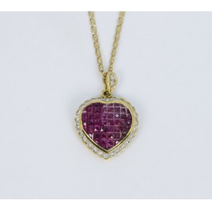 Pendant with rubies