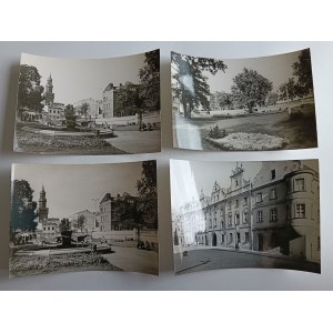 SET OF 4 PRL POSTCARDS FOT MYSTKOWSKI OPOLE TOWNHOUSES IN THE MARKET SQUARE 1964