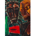 Zdzislaw Nitka (b. 1962, Oborniki Slaskie), Me with a Congo mask and a bottle, 2005