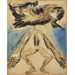 Ryszard Woźniak (ur. 1956, Białystok), Człowiek góra, człowiek chmura (autoportret z Ryszardem Grzybem), 1984