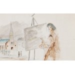 Tadeusz Makowski (1882 Oświęcim - 1932 Paryż), Autoportret z La Comelle, około 1923