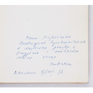 TESSARO-KOSIMOVA I. - History of Warsaw lithography. 1973. dedication by the author.