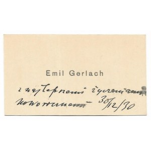 [GERLACH Emil]. Emil Gerlach.