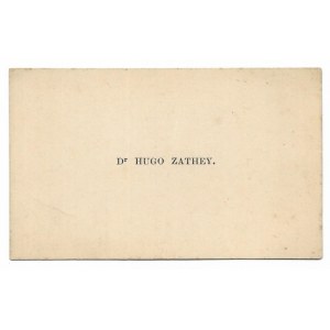 [ZATHEY Hugo]. Dr Hugo Zathey.