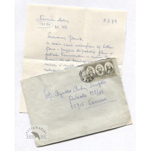 [KUNCEWICZOWA Maria (1899-1989)]. A handwritten letter from Maria Kuncewiczowa to Andrzej Szczepka,...