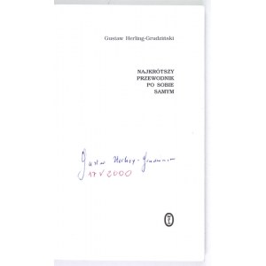 HERLING-GRUDZIŃSKI G. - Najkrótszy przewodnik [...]. 2000. Podpis autora