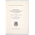 Katalog Bibljoteki Horynieckiej xx. Ponińskich. Cz. 1. 1936.